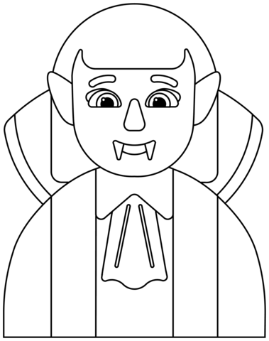 Woman Vampire Emoji Coloring Page